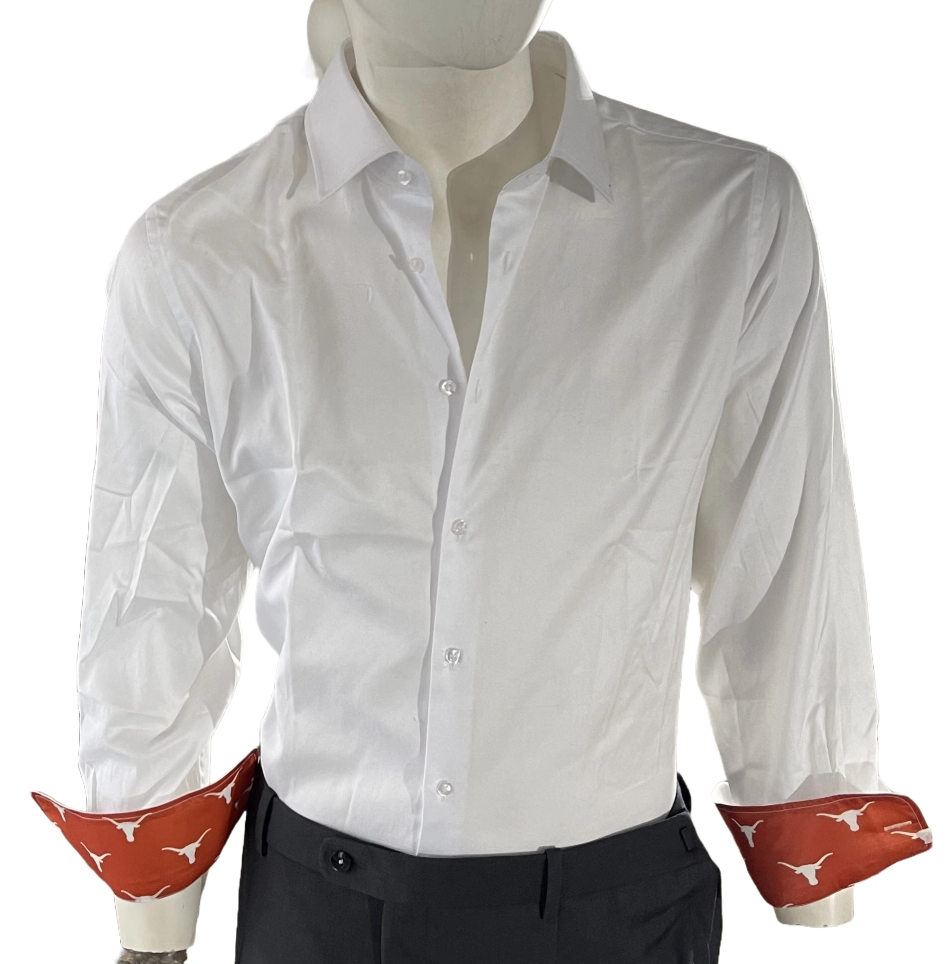 White Shirt with Branded Cuffs