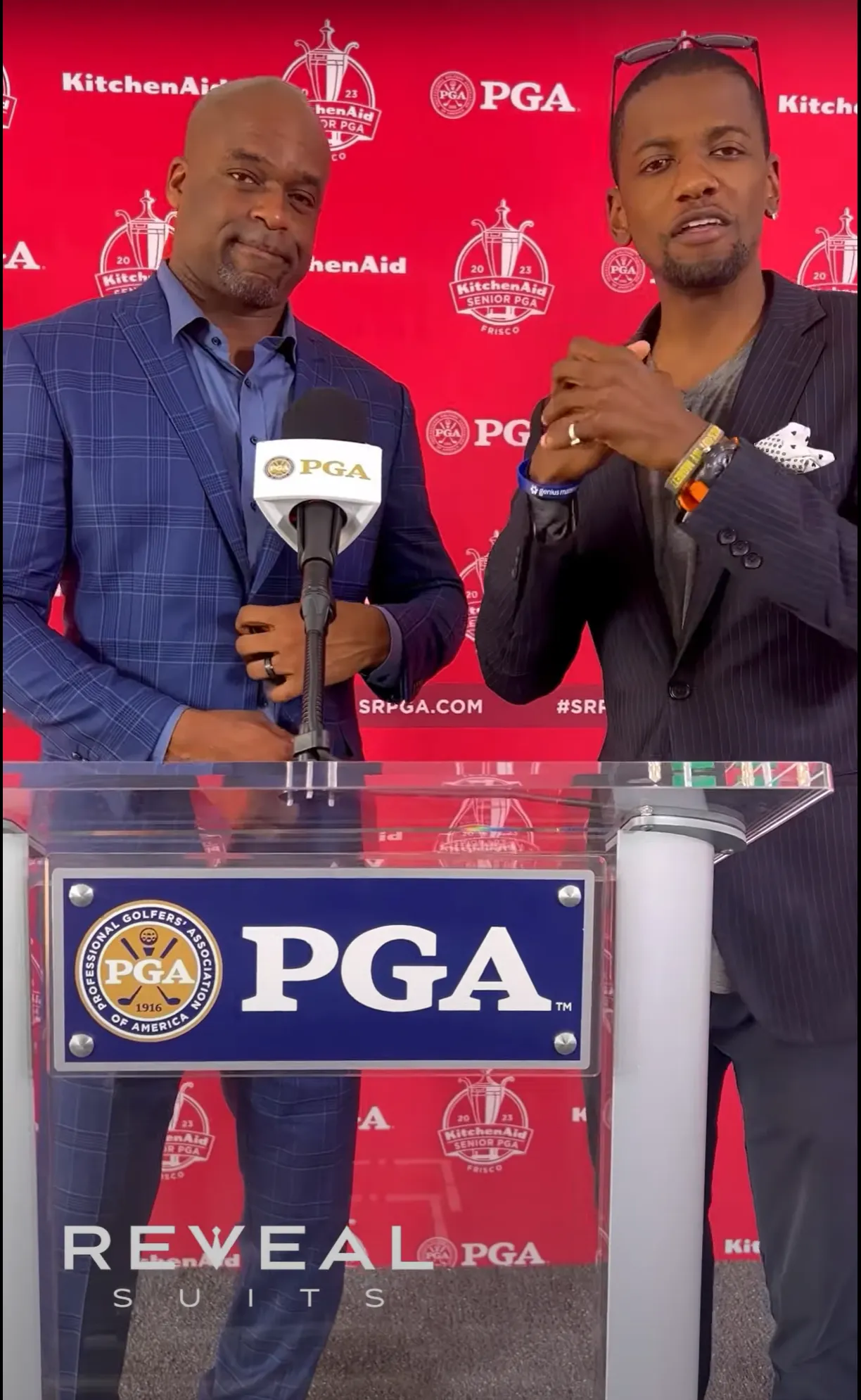 Carlton being interviewed in PGA event.
